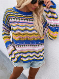 Lubintang INSPIRED Colorful Chunky Crochet Sweaters women knitted sweater jumper winter fashion SWEATER pullover hollow out sweater