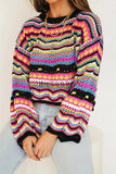 Lubintang INSPIRED Colorful Chunky Crochet Sweaters women knitted sweater jumper winter fashion SWEATER pullover hollow out sweater