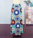 Lubintang Print Maxi Bohemian Skirt Women High Waist Vintage A-Line Ankle-Length Casual Party Streetwear Bodycon Holiday Slim Skirt 0410