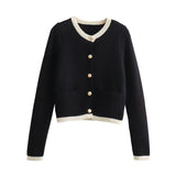 Lubintang Spring Button Button Knitted Cardigan Jacket Xiaoxiang Style Women's Sweater 6427034