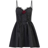 Lubintang Winter Dress New Style Dress Dark Style Jacquard A Pendulum Back Halter Dress