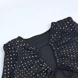 Lubintang Dazzling Sequined Dress 2024 Fall New Sexy Hollowed-Out Strap Slim Dress