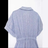 Lubintang New Blended Striped Waist Short Jumpsuit 3195849