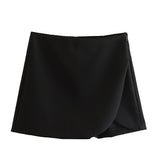 Lubintang New Solid Color Fashion Style Short Style Four-Sided Bouncy Skirt Pants