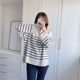 Lubintang New Winter Sweater With Loose Stripes And Casual Sweaters