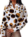 Lubintang Large-Size Popular Autumn And Winter Long-Sleeved Loose Printed Medium-Length Shirt