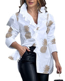 Lubintang Independent Station Spring And Summer Fashion Printed Long-Sleeved Ladies' Shirts In Stock