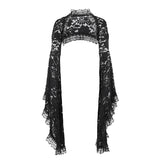 Lubintang Spring 2024 New Sexy Cardigan Blouse Dark Style Slim Classical Lace Blouse Girl