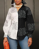 Lubintang Independent Station New Fashionable Printed Ladies' Long-Sleeved Shirts From Stock