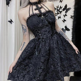 Lubintang Halloween Dress A New Winter Style Dress With A Cross Neck And A Dark Waist