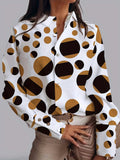 Lubintang Large-Size Popular Autumn And Winter Long-Sleeved Loose Printed Medium-Length Shirt