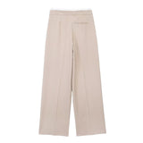 Lubintang New Double Waistband Wide-Legged Pants Casual Pants 1608225