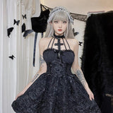 Lubintang Halloween Dress A New Winter Style Dress With A Cross Neck And A Dark Waist