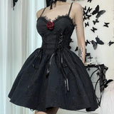 Lubintang Winter Dress New Style Dress Dark Style Jacquard A Pendulum Back Halter Dress