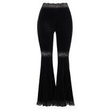 Lubintang Lace Stitching, High-Waisted Slim Trousers, Dark Fashion, Hot Girls, Straight-Tube Casual Trousers.