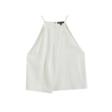 Lubintang Spring Style Elegant Holiday Style Sling Sleeveless Shirt