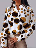 Lubintang Large-Size Popular Autumn And Winter Long-Sleeved Loose Printed Medium-Length Shirt