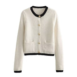 Lubintang Spring Button Button Knitted Cardigan Jacket Xiaoxiang Style Women's Sweater 6427034