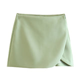 Lubintang New Solid Color Fashion Style Short Style Four-Sided Bouncy Skirt Pants