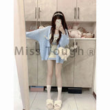 Lubintang Kawaii Knitted Three Piece Set Women Bow Warm Sweater Mini Skirt Suit Female Casual Korean Fashion Y2k Sweet Set 2024