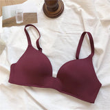 Lubintang Seamless Bras for Women Sexy Push Up Bra Gathered Bralette Simplicity Solid Wireless Lingerie Brasierres Para Mujer