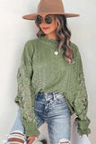 Lubintang INSPIRED Womens Long Sleeve Sweater women Crochet Hollow Out Lightweight Knit Pullover Jumper women Tops 2024