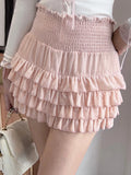 Lubintang Kawaii Lolita Two Piece Set Women Summer Sweet Cute Cake Skirt Suit Female Lace Elegant Blouse + Korean Mini Skirt 2024