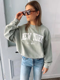 Lubintang Printed Sweatshirts for Women Vintage Washed Fashion Pullovers Tops 2024 Spring Autumn Female Loose Sweatshirt Hoodies