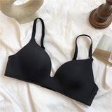 Lubintang Seamless Bras for Women Sexy Push Up Bra Gathered Bralette Simplicity Solid Wireless Lingerie Brasierres Para Mujer