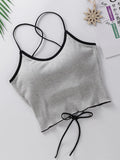 Lubintang Women Halter Tops Backless Bandage Sexy Crop Tops Women Lingerie Tops Padded Cotton Tank Tops Cropped Feminino Summer