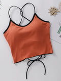 Lubintang Women Halter Tops Backless Bandage Sexy Crop Tops Women Lingerie Tops Padded Cotton Tank Tops Cropped Feminino Summer