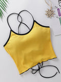 Lubintang Women Halter Tops Backless Bandage Sexy Crop Tops Women Lingerie Tops Padded Cotton Tank Tops Cropped Feminino Summer