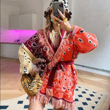 Lubintang Inspired Boho Autumn Winter cardigan Jacket Women Lapel Tassel Jacquard Long Sleeve Cardigan women Long Sweater Tops