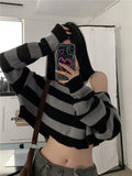 Lubintang Casual Contrast Color Striped Women Sweaters Slash Neck Long Sleeve Pullovers Sweet Loose All Match Jumpers Women