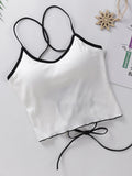 Lubintang Women Halter Tops Backless Bandage Sexy Crop Tops Women Lingerie Tops Padded Cotton Tank Tops Cropped Feminino Summer