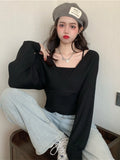 Lubintang Two Sweater Women 2024 Spring Autumn New V-Neck Full Sexy Knitted Sweaters Korean Short Chic Wild Fashion Pullovers