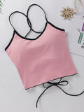 Lubintang Women Halter Tops Backless Bandage Sexy Crop Tops Women Lingerie Tops Padded Cotton Tank Tops Cropped Feminino Summer