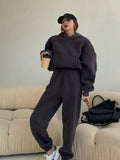 Lubintang Spring Women Hoodies Sweatshirt Tracksuit Fleece Cotton 2 Pieces Sets Female Pants Suits Wholesale