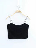 Lubintang Sexy Spaghetti Straps Tank Top Velvet Short Crop Top 7 Colors Sexy Boob Tube Top Bustier Brief Vest T-shirts Tee