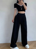 Lubintang Sweatpants For Women Summer Baggy Pants High Waist Jogger Wide Leg Trousers Spring Women's Sports Pants Summer Sweatpants