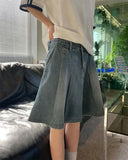 Lubintang Denim Skirt for Women High Waist A-line Jupe Fashion Casual 2024 Faldas Mujer Korean Y2K Mini Skirts