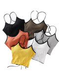 Lubintang Women Halter Tops Backless Bandage Sexy Crop Tops Women Lingerie Tops Padded Cotton Tank Tops Cropped Feminino Summer