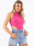 Lubintang High Street Bodycon Neon Bodysuits Summer Colorful Sleevelss Backless Ftness Outfit Club Party Jumpsuit Combinaison Femme