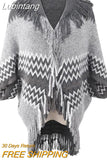 Lubintang Pullover Cloak Cape Bat Knitwear Diamond Inlaid Little Fragrant Sweater Irregular Coat Elegant Temperament Top