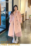 Lubintang Warm Long Faux Fur Overcoats Winter Imitate Mink Plush Chaquetas High Quality Women Coats Luxury Elegant Furry Jackets