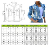 Lubintang Summer New Women's Denim Coat Loose Street Washed Holes Long-Sleeved Denim Short Coat Casual Coat Y2K Clothes