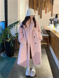 Lubintang Warm Long Faux Fur Overcoats Winter Imitate Mink Plush Chaquetas High Quality Women Coats Luxury Elegant Furry Jackets