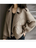 Lubintang Women Twill Woolen Jacket Short Coat