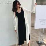 Lubintang 80 Kg Cardigan Sweaters Long Knit Ice Silk Korean Tops Female Fashion Mujer Knitwear Women's Summer Suncreen Coat