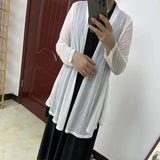 Lubintang Silk Knit Mesh Sweater Cardigan Plus Size 5XL 80 KG Korean Fashion Sunscreen Top Spring Summer Lightweight Long Shawl Female